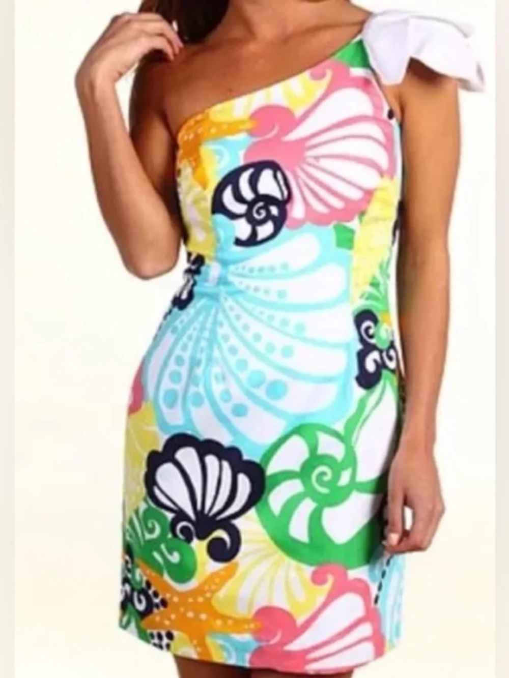 Lilly Pulitzer Minta Print One Shoulder Dress Size 0โ